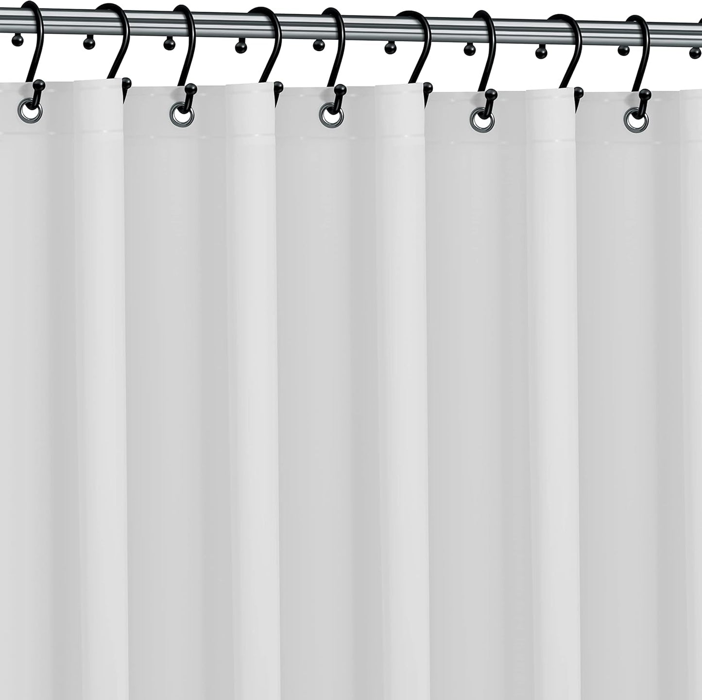 No Smell Shower Curtain Liner 72x72 White - PEVA Plastic Shower Curtain for Bathroom, PVC-Free Waterproof Shower Liner with Metal Grommets and Magnet-Weighted Bottom Hem - Washable Inner Liner