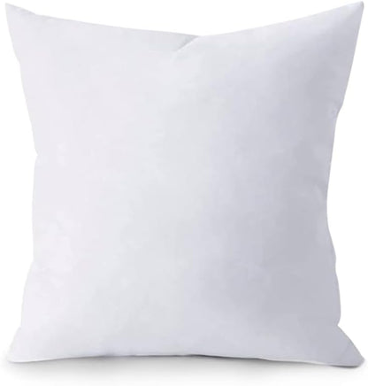 QUBA LINEN 18 x 18 Throw Pillow Insert - Pack of 2 White, Down Alternative Pillow Inserts for Decorative Pillow Covers, Throw Pillows for Bed, Couch Pillows for Living Room (Pack of 2)